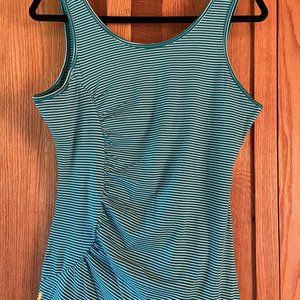 Lole | Lolë Twist Workout Athletic Tank Top Size Large -  Green Stripe